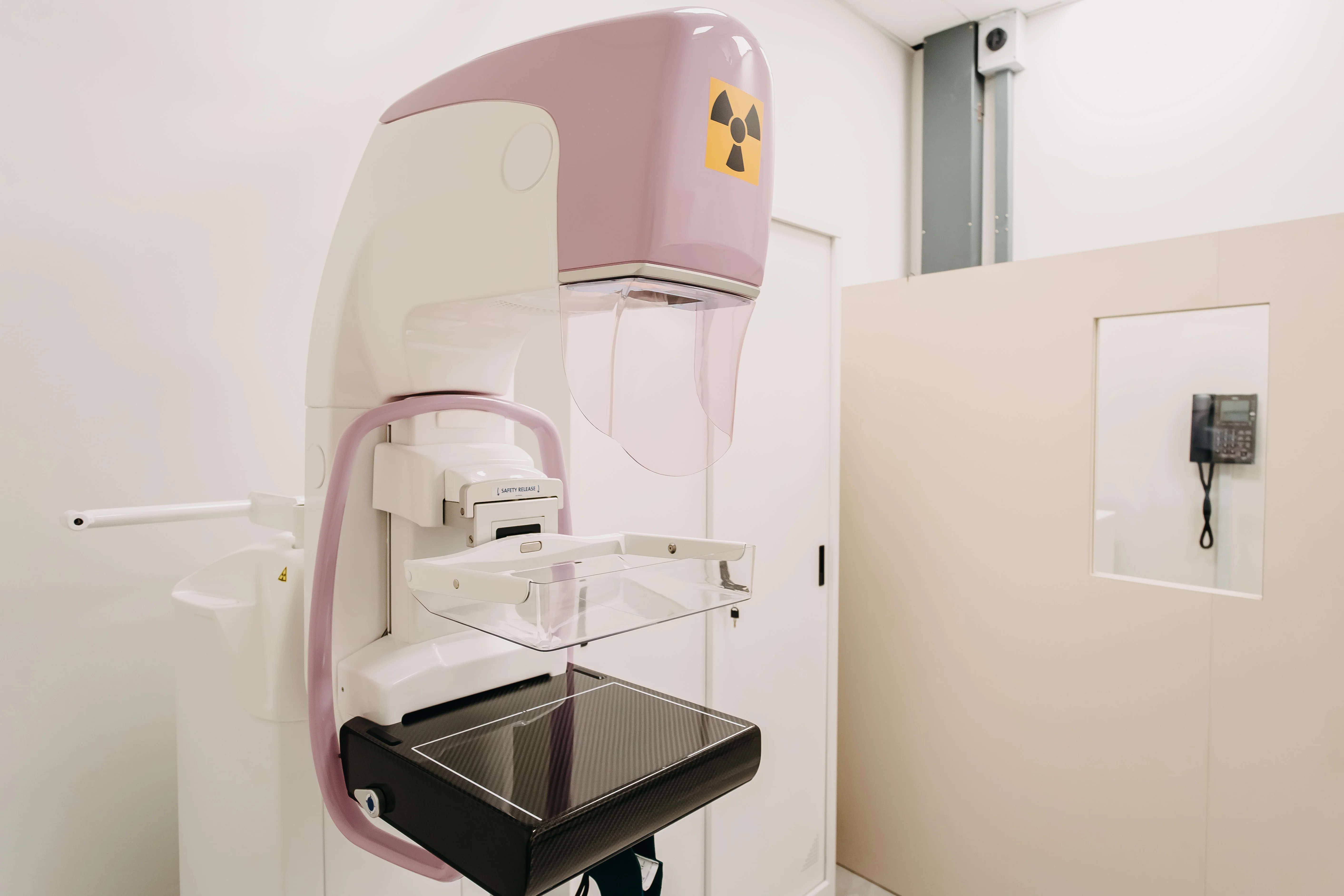 Mammogram screening machine at Singapore Women's Clinic for breast imaging in a private setting.