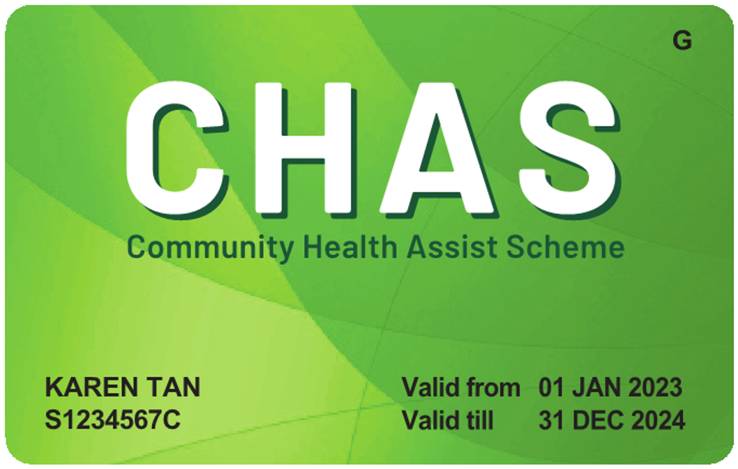 Community Health Assist Scheme (CHAS) Green Card.