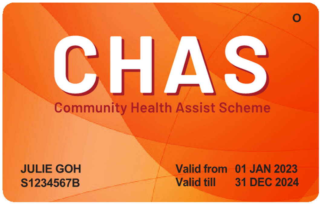 Community Health Assist Scheme (CHAS) Orange Card.